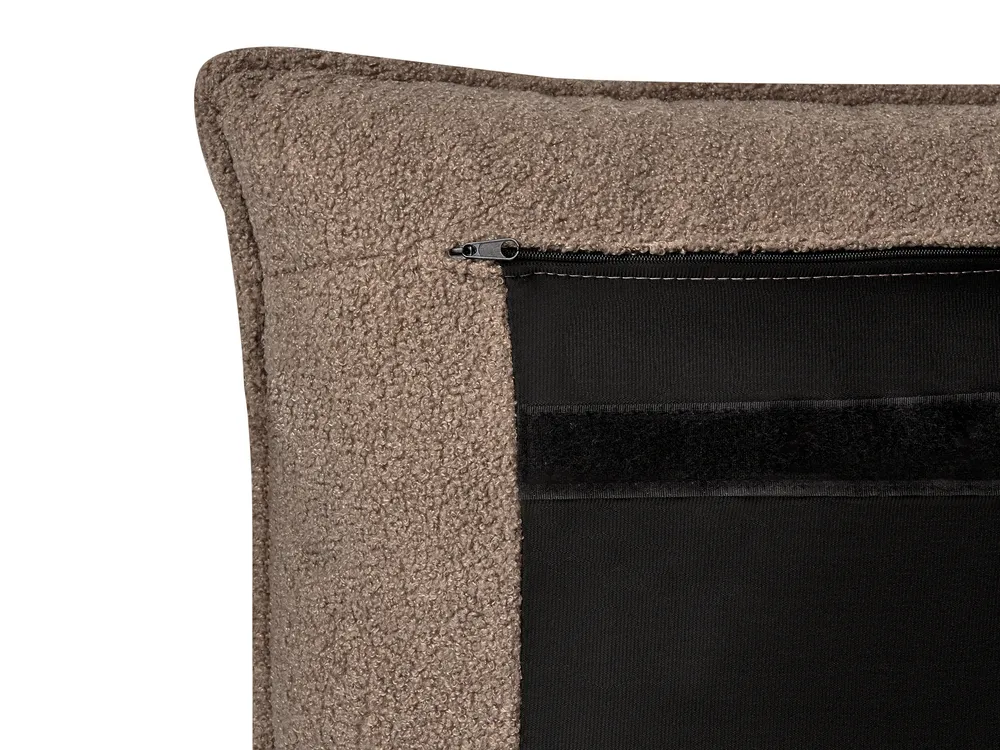 Wasserbett Bouclé BAJONNA 180 x 200 cm Braun_1007246