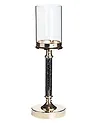 Kerzenständer ABBEVILLE 41 cm Glas Schwarz