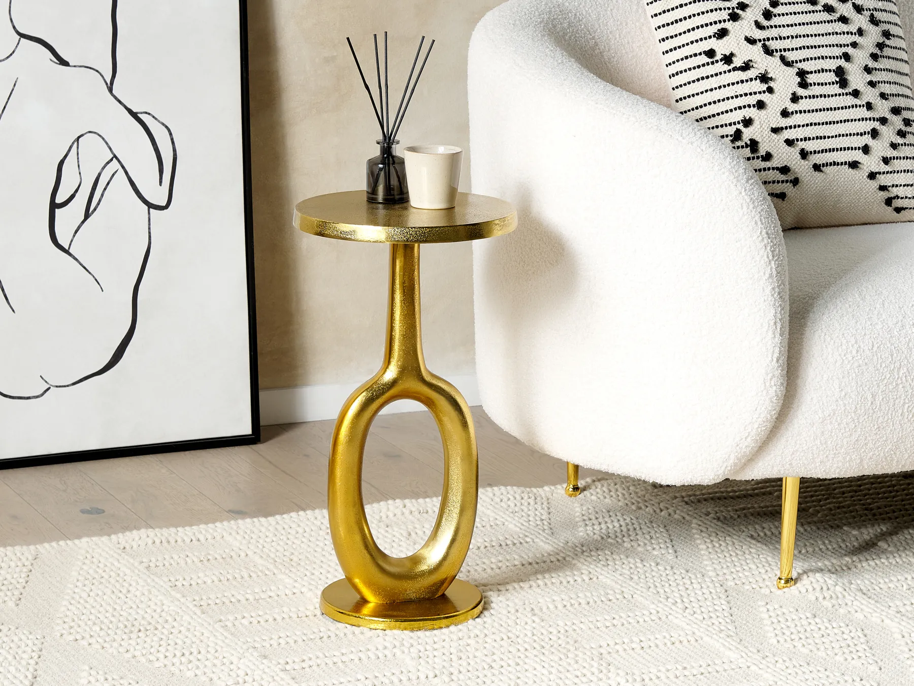 Beistelltisch APITI Metall Gold_853736