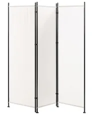 3 Panel Room Divider NARNI 160 cm 170 cm White_802695