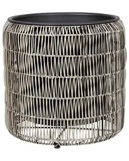 Set mit 2 Blumentöpfen BRODIEA 26/45 cm Polyrattan Hellbraun_914453