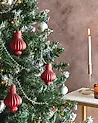 Weihnachtskugel 8er Set BRILLANT Glas Rot