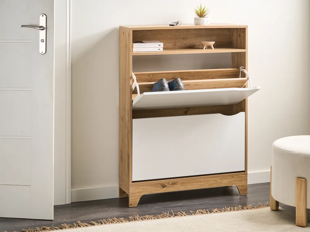 Shoe Storage Cabinet GATTON Light Brown_1014872