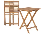 Bistro Set klappbar FIJI Akazienholz Hellbraun_680144