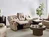 Sofa manuell verstellbar 3-Sitzer BERGEN Stoff Beige