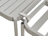 Lounge Set mit Tisch 2-Sitzer TERRACINA Metall Hellgrau_863623