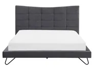 Krevet Samet LANNION 160 x 200 cm Tamnosivi_759701