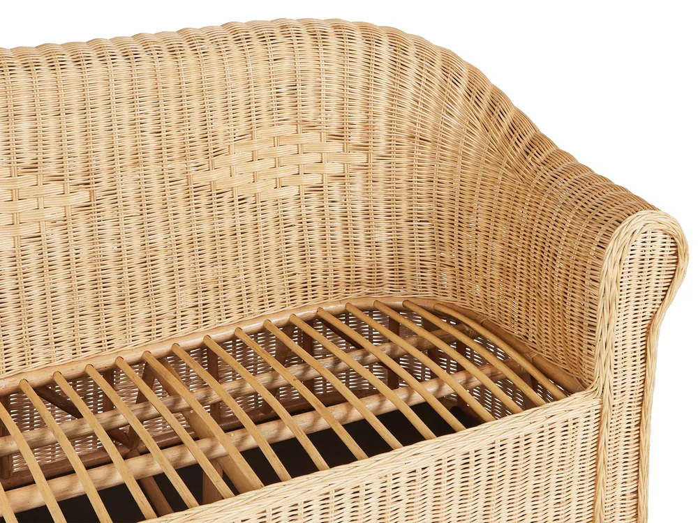 Gartensofa 3-Sitzer LIVADEIA Rattan Naturfarben_920133