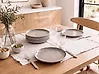 Speiseteller 8er Set COSTMARY Steinzeug Grau 27 cm