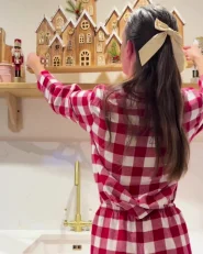 Weihnachtsdekoration LED MALLOS 45 cm Haus Braun_1050517