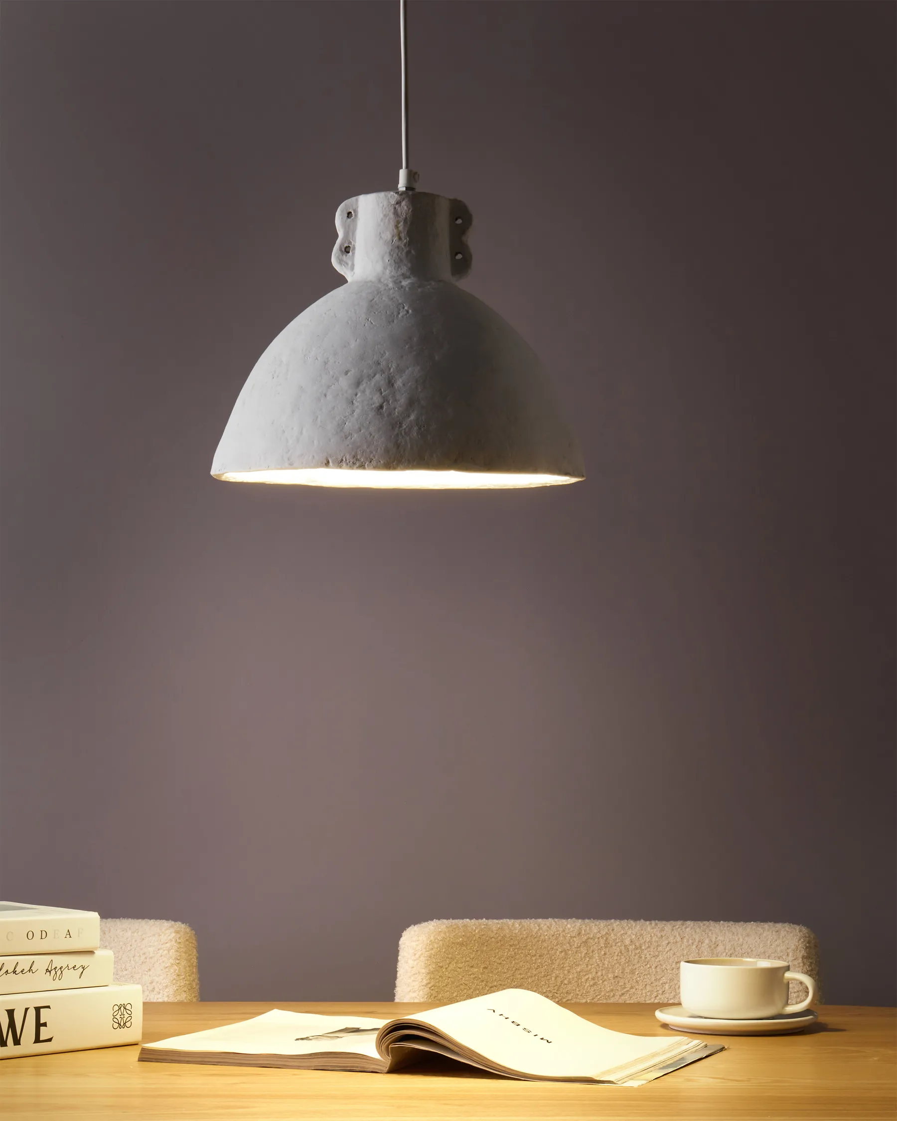 Pendant Lamp MIGUELETE Papier-Mâché White_958115
