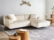 Ecksofa STENUM Cord Cremeweiß linksseitig_972494