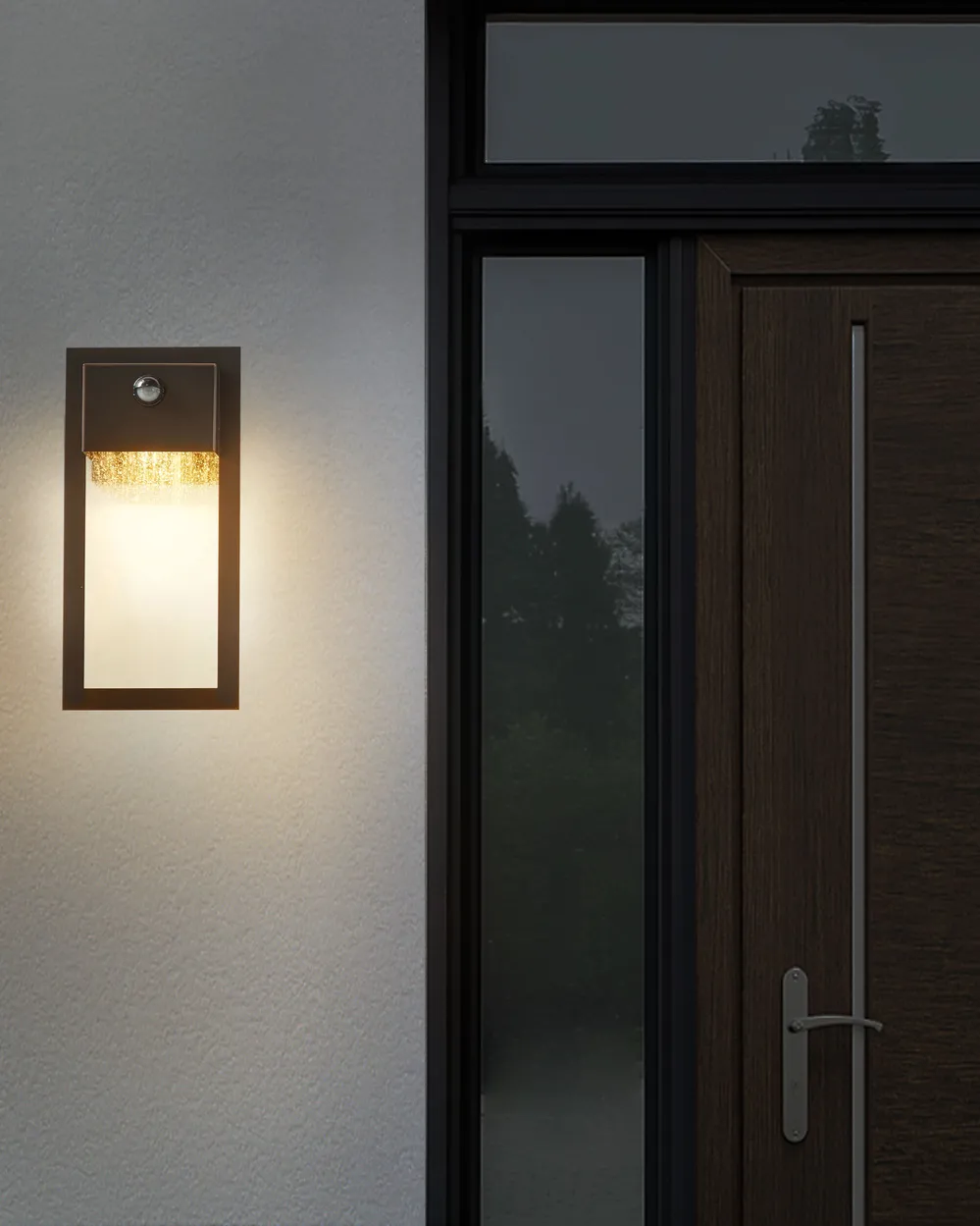 LED Außenwandleuchte ELLIOT mit Bewegungsmelder Schwarz