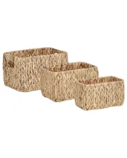 Aufbewahrungskorb 3er Set HANOI Geflecht Naturfarben_886392