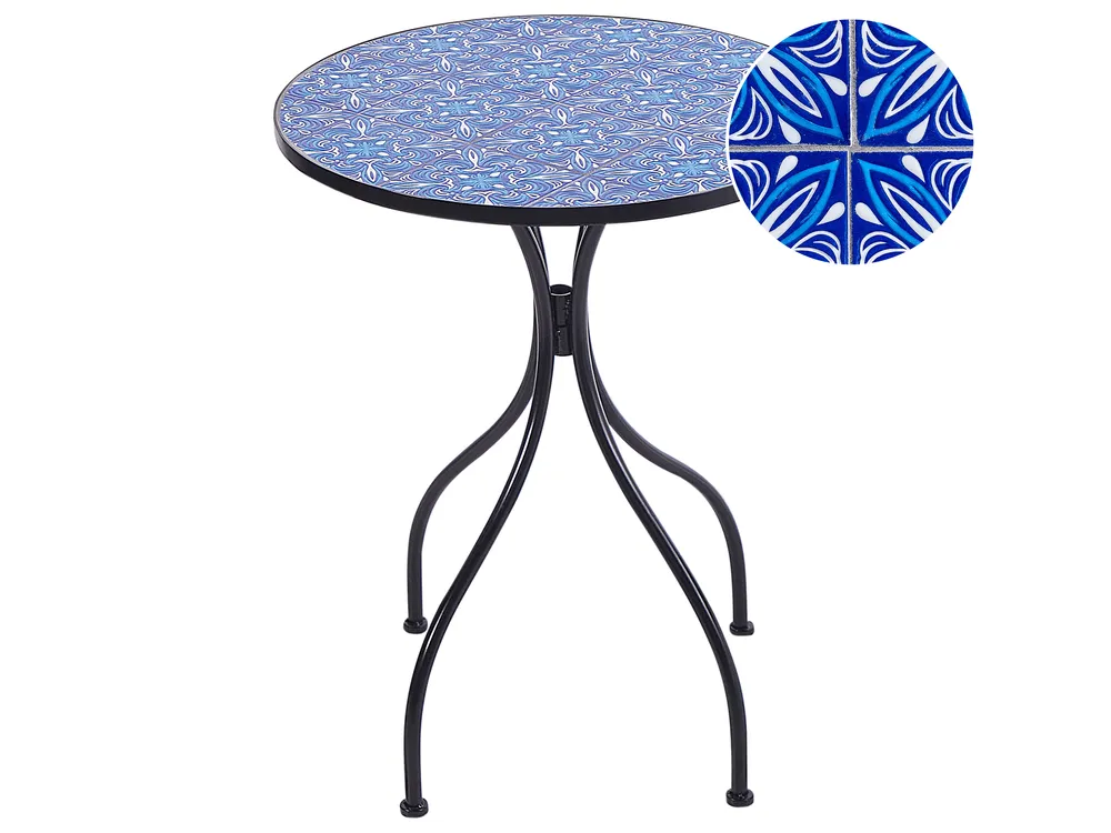 Outdoor Bistrotisch CIGLIANO 60 cm 60 cm Metall Schwarz