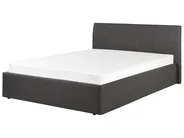 Bett mit Stauraum ORBEY Stoff Grau 140 x 200 cm_906926