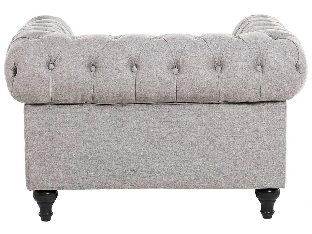 Living Room Set 4 Seater CHESTERFIELD Fabric Light Grey_797140
