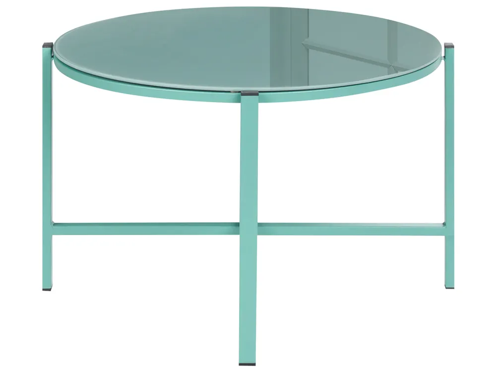 Lounge Set mit Tisch 4-Sitzer LEDRO Metall Grün_1077078