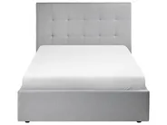 Ottoman Bed LORIENT Fabric Grey 120 x 200 cm (EU Small Double)_1062948