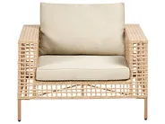 Lounge Set mit Tisch 4-Sitzer CALASETTA Polyrattan Beige rechtsseitig_999240
