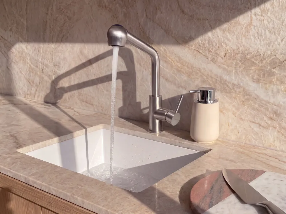 Kitchen Pull Out Tap WICHABAI Silver_1098809