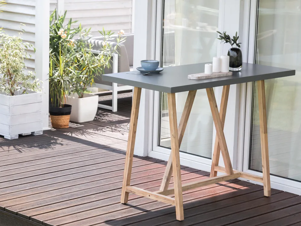 Garten Bartisch TALAMONE 140 cm 70 cm Grau