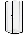 Duschkabine JUKATAN 80 x 80 x 185 cm Schwarz