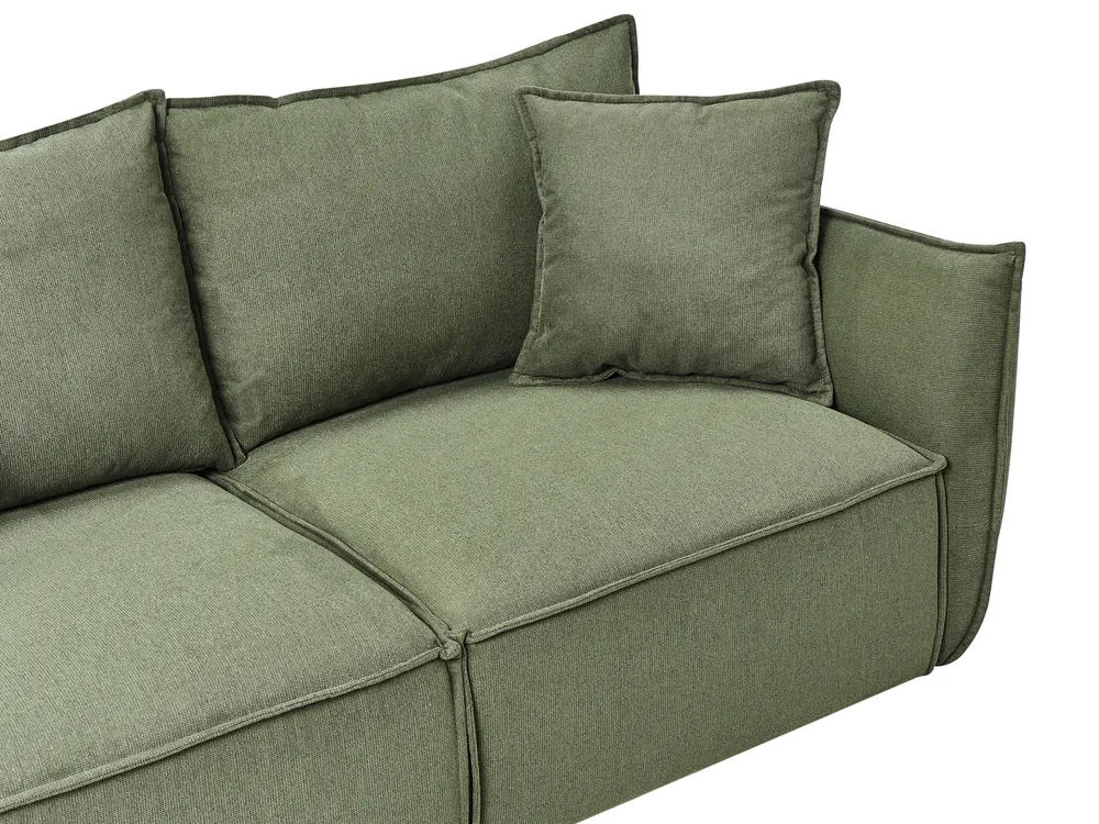 Living Room Set 5 Seater KUNES Fabric Green_1013500