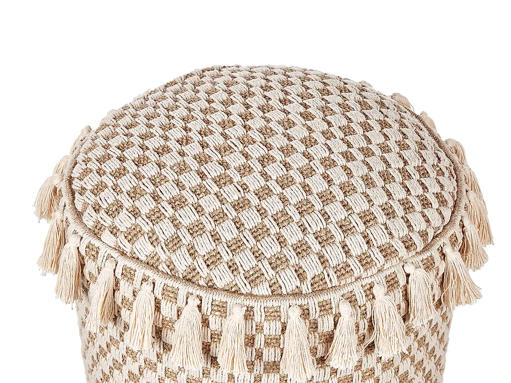 Pouf PIRAK Baumwolle Hellbeige_887230