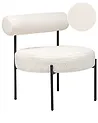 Sessel ALPHA Bouclé Weiß