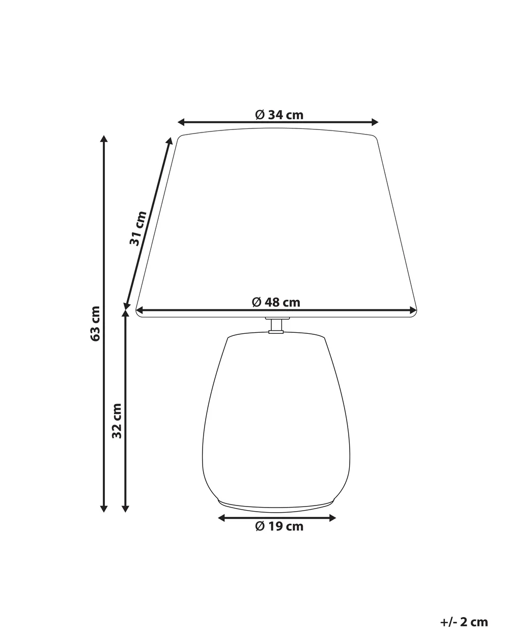 Tischlampe CIDRA Keramik Bunt_844256