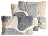 Dekokissen 3er Set ALSTONIA 30 x 50 cm 45 x 45 cm Baumwolle Grau Abstraktes Muster