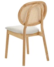 Set of 2 Chairs GAVIOTA Wood Light Brown/ Beige_1090829