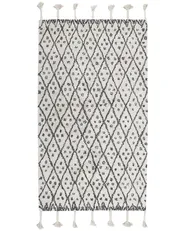 Teppich AGADIR Cremeweiß 80 x 150 cm Baumwolle_831338
