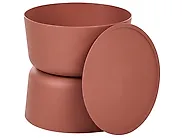 Set van 2 bijzettafels ATACAMA 32/40 cm 32/40 cm Oranje Groenblauw_1172216