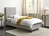 Bett verstellbar Stoff DUKE II 80 x 200 cm Hellgrau