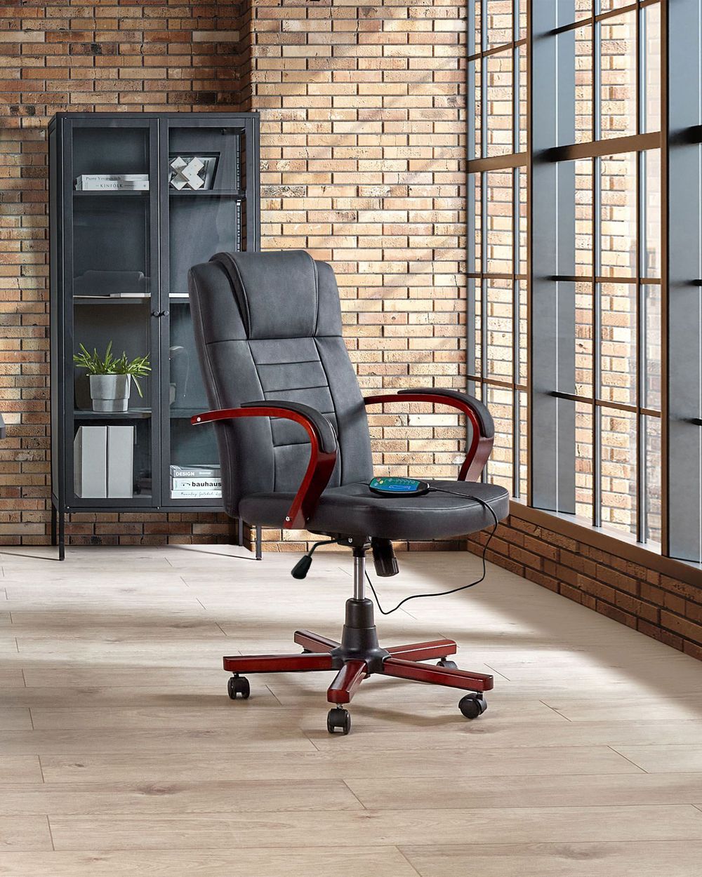 Massage Chair DIAMOND with Heating Leather Black