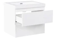 Wandmontierter Waschbeckenunterschrank mit Waschbecken CARDIEL Weiß_1006118