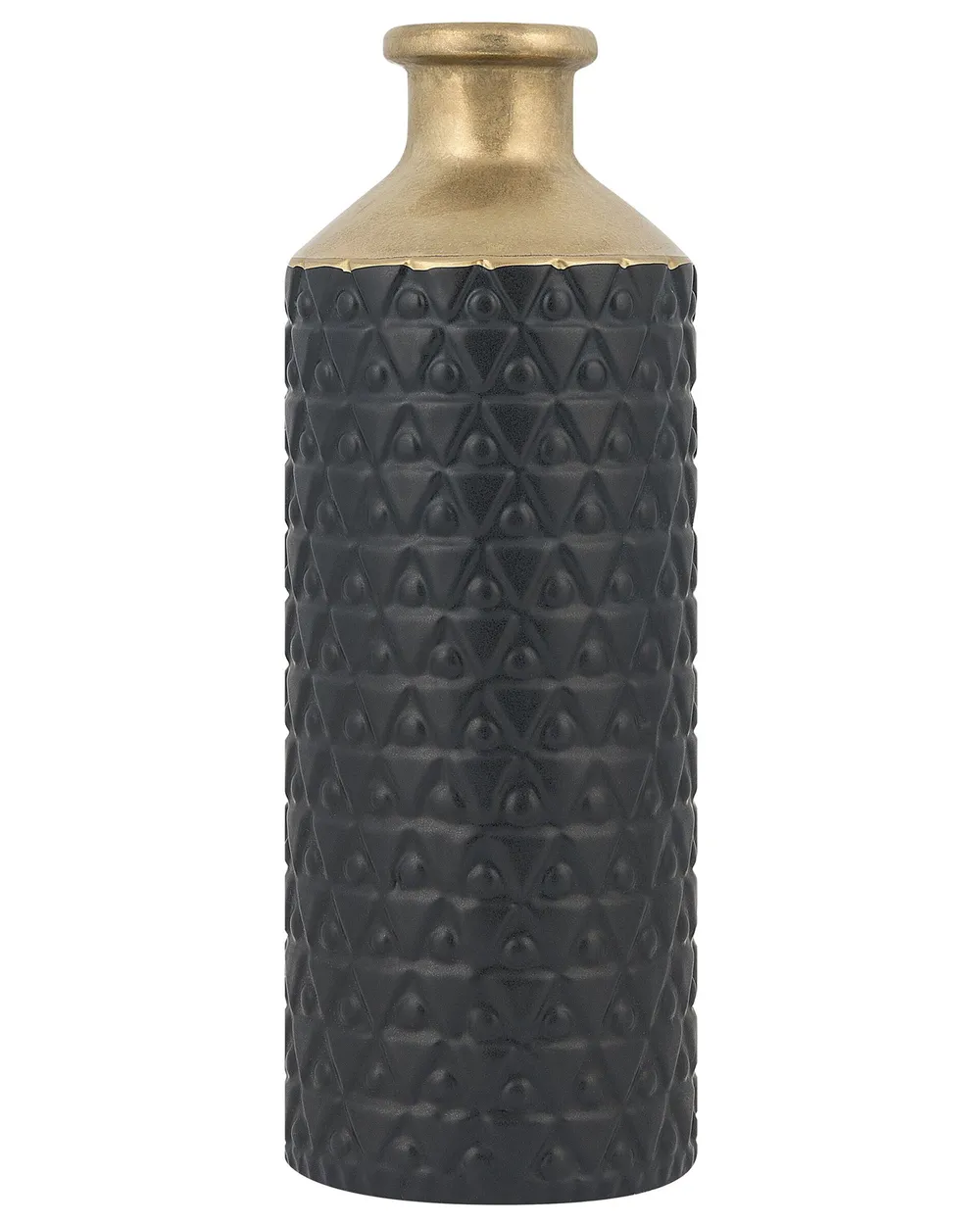 Dekovase ARSIN 39 cm Steinzeug Schwarz