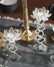 Kerzenständer OVIEDO 19 cm Glas Silber_790834