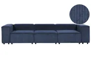 Modular Sofa 3 Seater ARDAL Corduroy Dark Blue_1048735