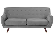 Sofa 3-Sitzer BODO Samtstoff Grau_738295