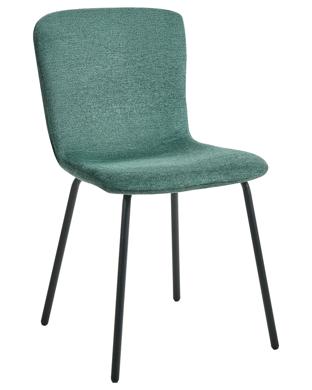 Set of 4 Dining Chairs CALDWELL Fabric Green_1020823