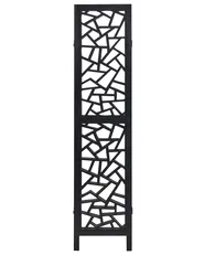 Raumteiler 4-teilig PIANLARGO 163 cm 170 cm Schwarz_874015