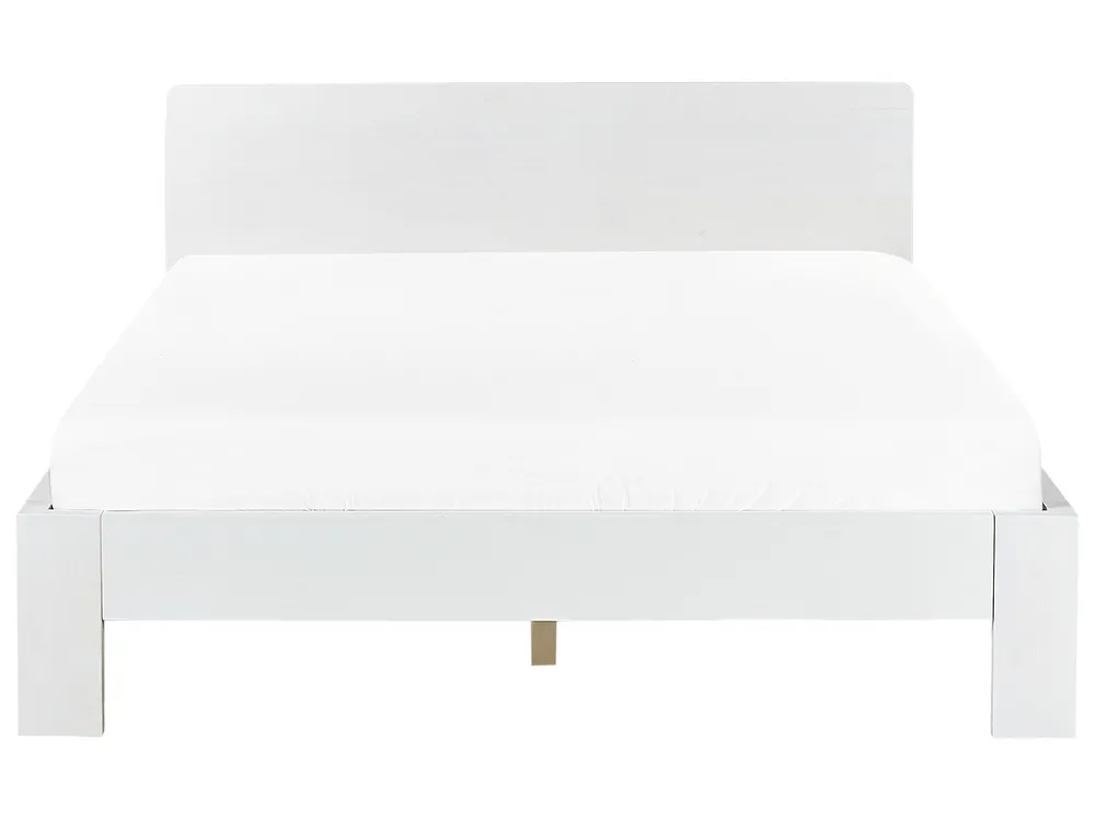 Bett mit Lattenrost Kiefernholz ROYAN 140 x 200 cm Weiß_925891