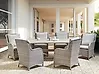 Garden Dining Set 6 Seater CASCAIS with Cushions PE Rattan Beige