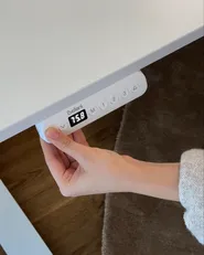 Schreibtisch elektrisch höhenverstellbar DESTINES 160 cm 72 cm Weiß_1047299