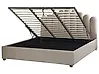 Ottoman Bed VINCENNES Velvet Taupe 180 x 200 cm (EU Super King)