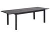 Ausziehbarer Gartentisch SKALOMA 180/240 cm 90 cm Metall Dunkelgrau