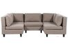 U-förmiges Modulsofa 5-Sitzer UNSTAD Stoff Braun